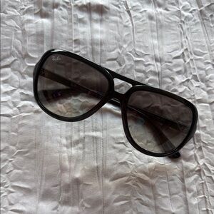 Ray-Ban Glossy Black Aviator Sunglasses